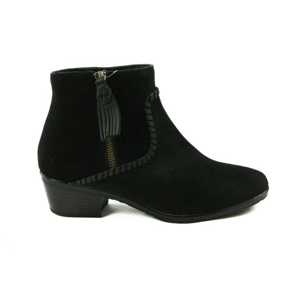 Jack Rogers Shoes - Jack Rogers | Dylan Suede Leather Boot Bootie Black Women 9 Side Zip Tassel Pull